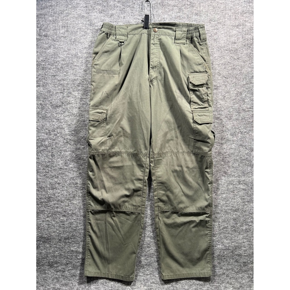 5.11 Tactical Series Cargo Pants Mens 34x32 Olive Green Ripstop Work Trousers